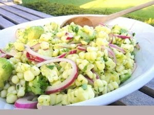 Corn and Avocado Salad with Quick Pickled Onion / Mom's Kitchen Handbook