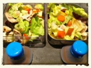 Salad for Lunch with Dressing to Go / momskitchenhandbook.com