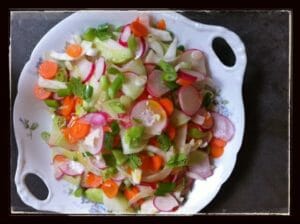 Shaved Vegetable and Parmesan Salad 