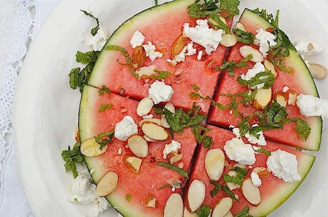 watermelon salad with feta