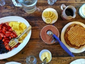 waffles and icecream breakfast
