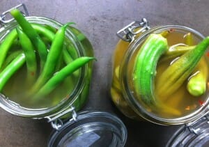 Pickled Okra and Beans 
