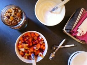 Wiinter Fruit Salad with Granola and Yogurt