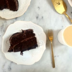 Deep Dark Chocolate Cake / Mom's Kitchen Handbook