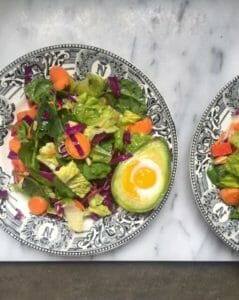 Avocado Baked Egg and Salad / Mom's Kitchen Handbook