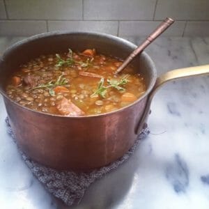 Lentil and Chorizo Soup / Mom's Kitchen Handbook