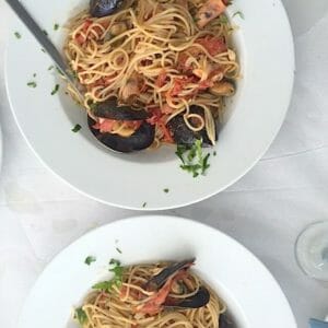 Seafood Spaghetti on Mom's Kitchen Handbook