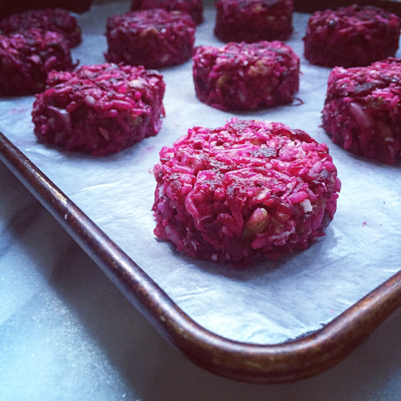 Beet and Brown Rice Burgers