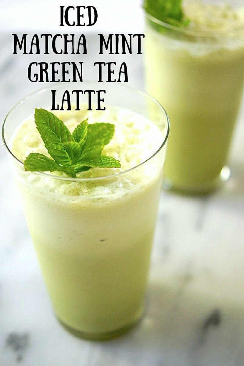 Iced Matcha Mint Green Tea Latte