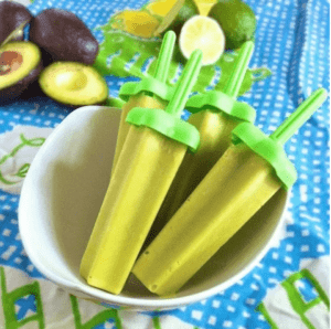 Avocado lime pops