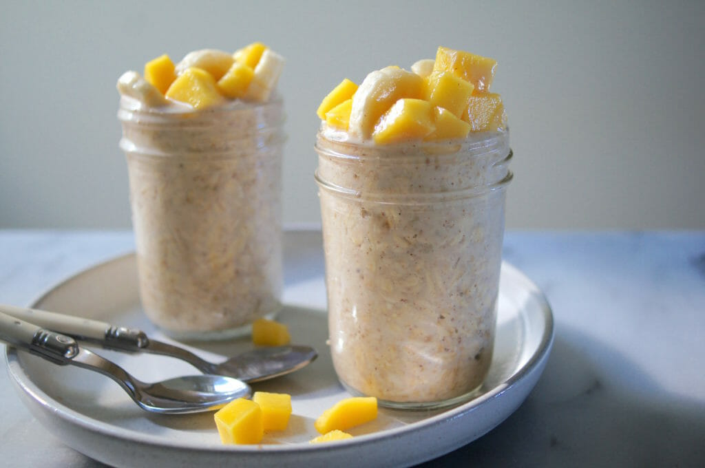 Overnight Oats with Banana and Almond Butter