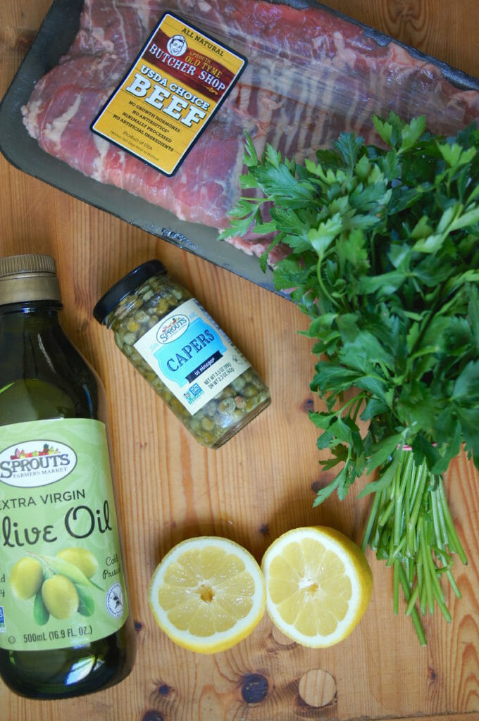 Grilled Skirt Steak with Salsa Verde makes for a delicious barbecue