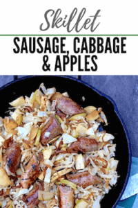 Sausage cabbage and apples