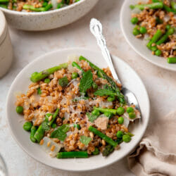 Spring Vegetable Farro Risotto