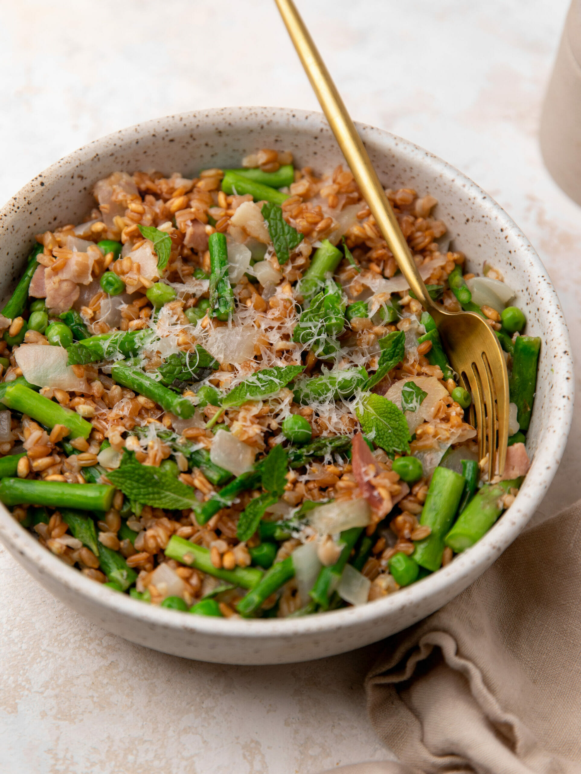 close up of oven risotto