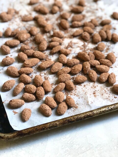 Cocoa almonds on sale