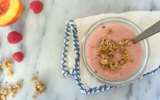 Peach Raspberry Spoon Smoothie Recipe