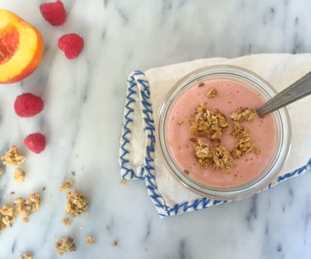 Peach Raspberry Spoon Smoothie Recipe