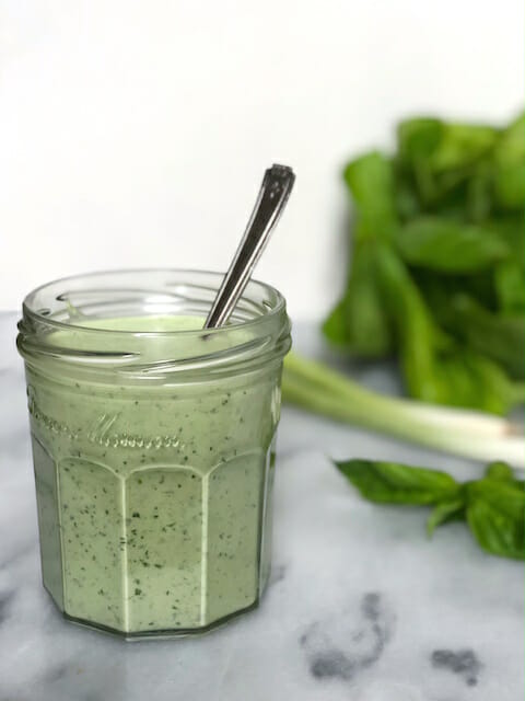 Cooking light green goddess dressing top