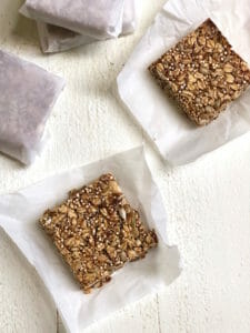 breakfast bars wrapped in parchment