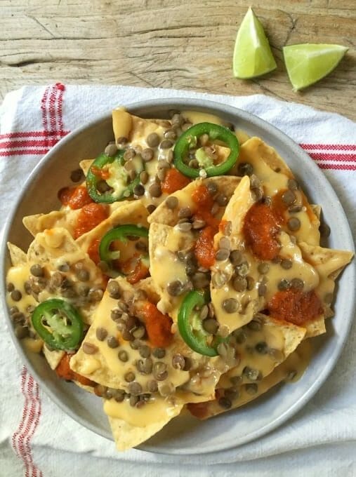 Lentil Nachos for 10 healthy(ish) super bowl recipes