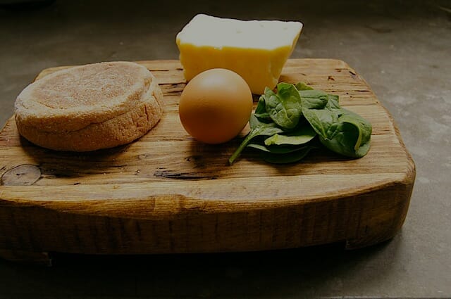 waffle iron egg sandwich / momskitchenhandbook.com