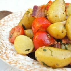 BLT Potato Salad with Cherry Tomatoes and Bacon - Mom's Kitchen Handbook