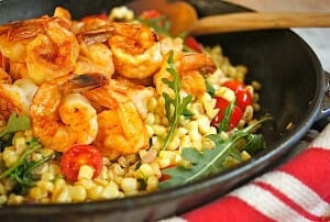 Spicy Paprika Shrimp with Warm Corn Salad / MOMS KITCHEN HANDBOO
