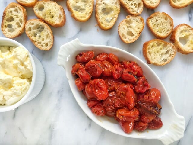 Honey Roasted Tomato Brushetta