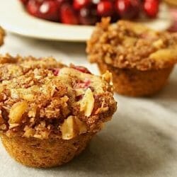 cranberry streusel muffins