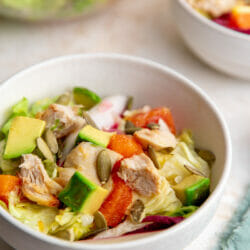 Chicken, orange, and avocado salad