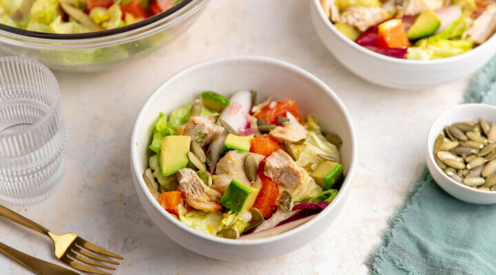 Chicken, orange, and avocado salad