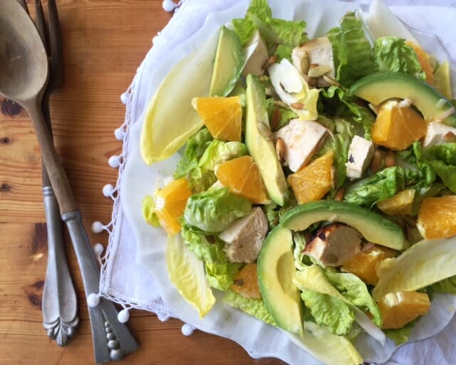 chicken salad with avocado and orange