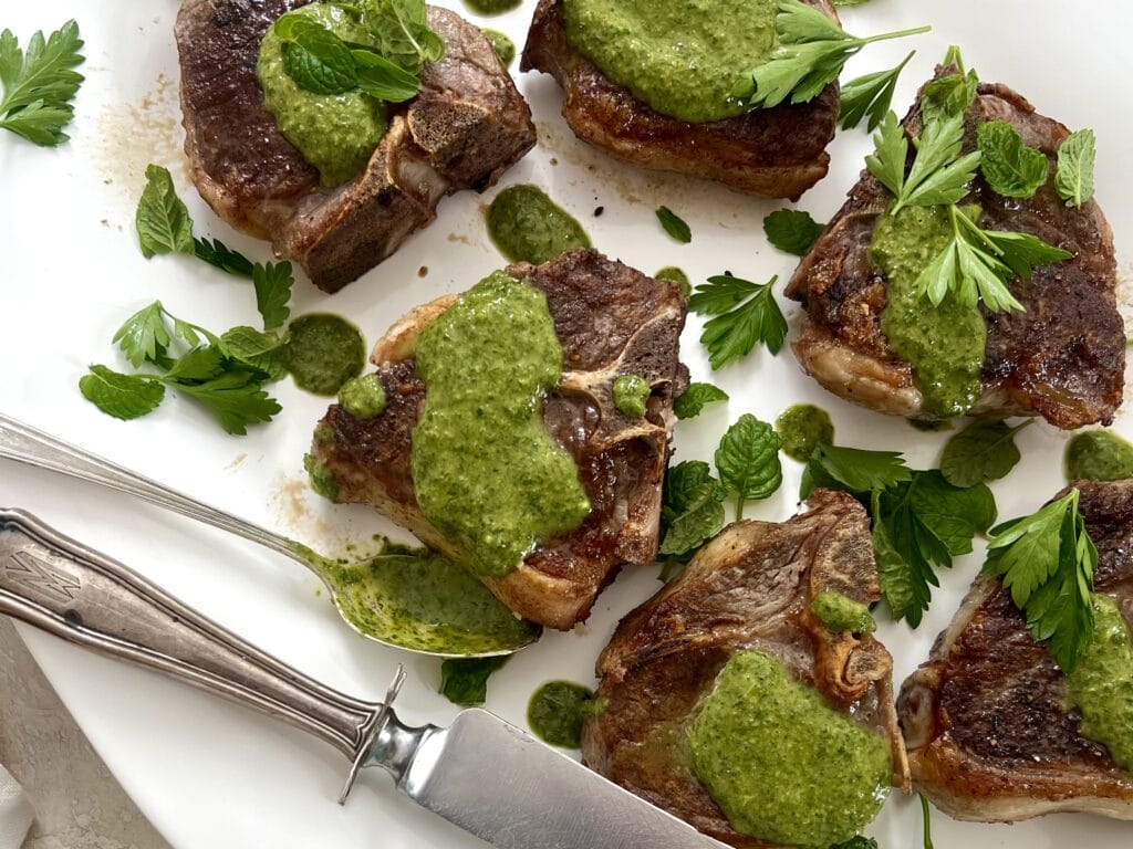 Lamb Chops with Mint Gremolata
