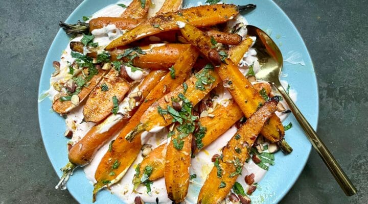 Roasted Carrots with Harissa Yogurt