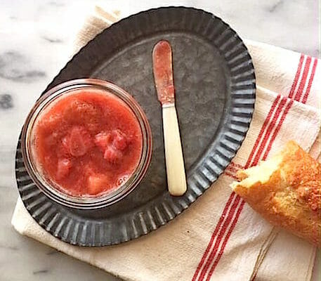 Strawberry rhubarb compote