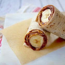 Chocolate Banana Peanut Butter Wrap - Mom's Kitchen Handbook