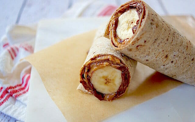 Chocolate Banana Peanut Butter Wrap - Mom's Kitchen Handbook