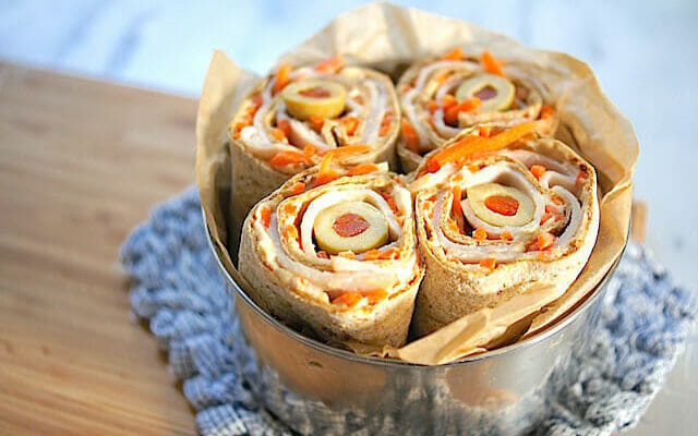 Turkey Vegetable Pinwheel Wraps - Mom's Kitchen Handbook