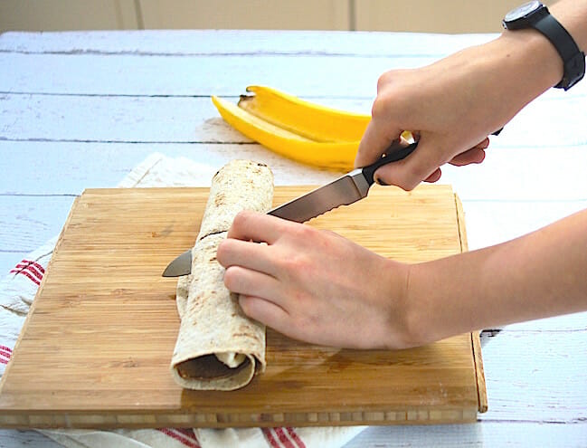 Nutty Chocolate Banana Wraps