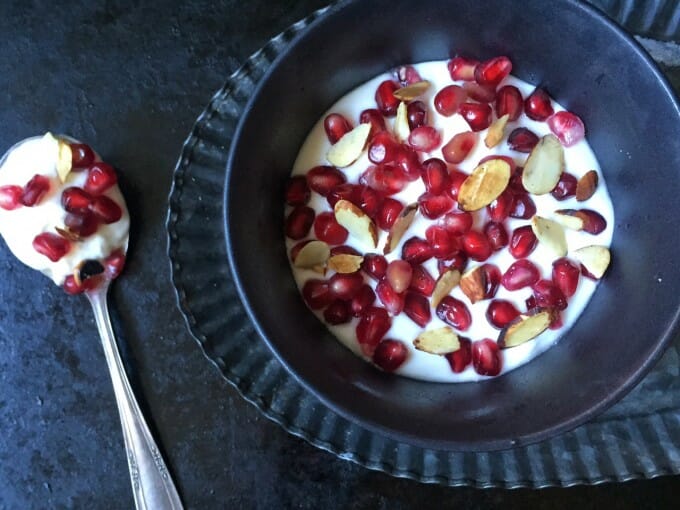 Pomegranate and Pan Roasted Almond Bowl