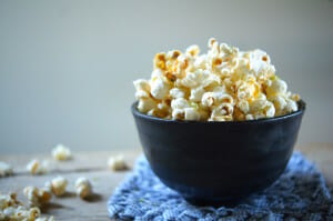 Stovetop Sriracha Lime Popcorn