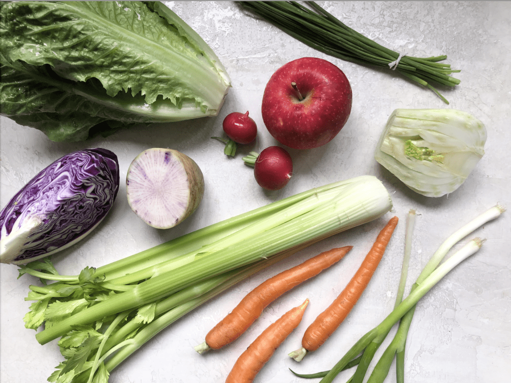 assorted veggies and a story about sneaking veggies into kids food