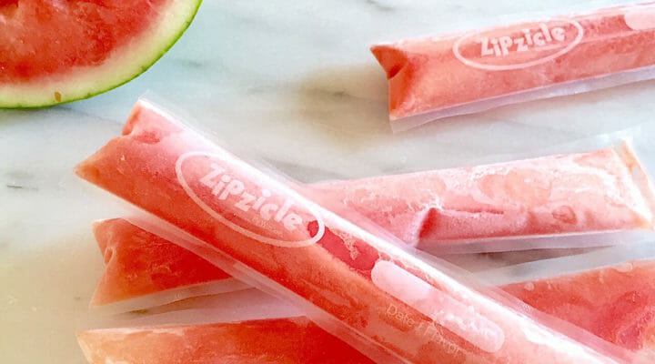 Homemade Otter Pops made with fresh watermelon - Mom's Kitchen Handbook