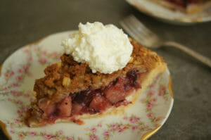 Cranberry Apple Pie with Creme Fraiche Whipped Cream