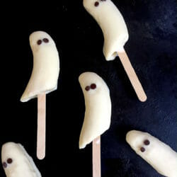 Five banana ghost pops