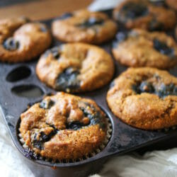Pumpkin spice blueberry muffins