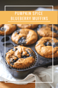pumpkin spice blueberry muffin