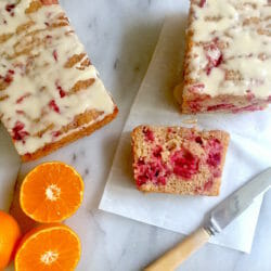 cranberry bread with tangerine glaze