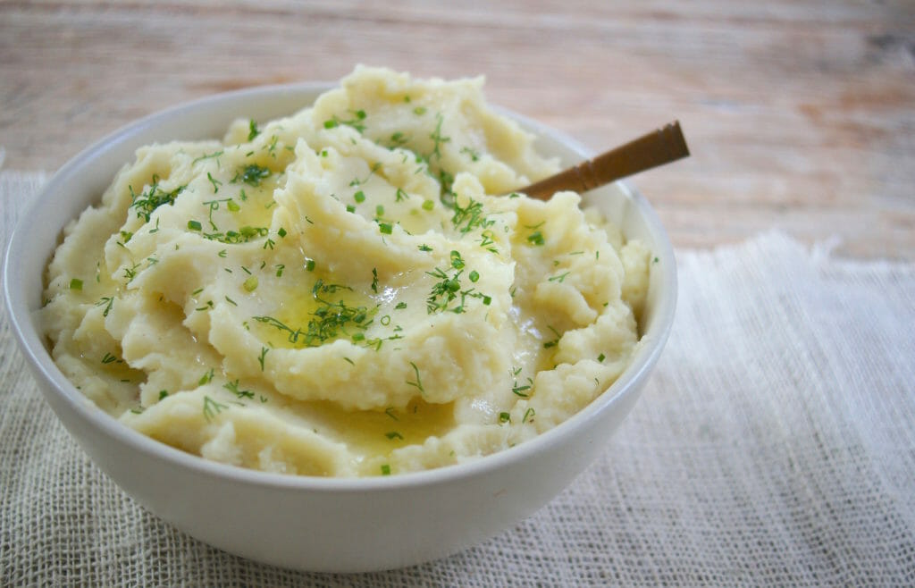 Olive Oil Mashed Potatoes and Cauliflower